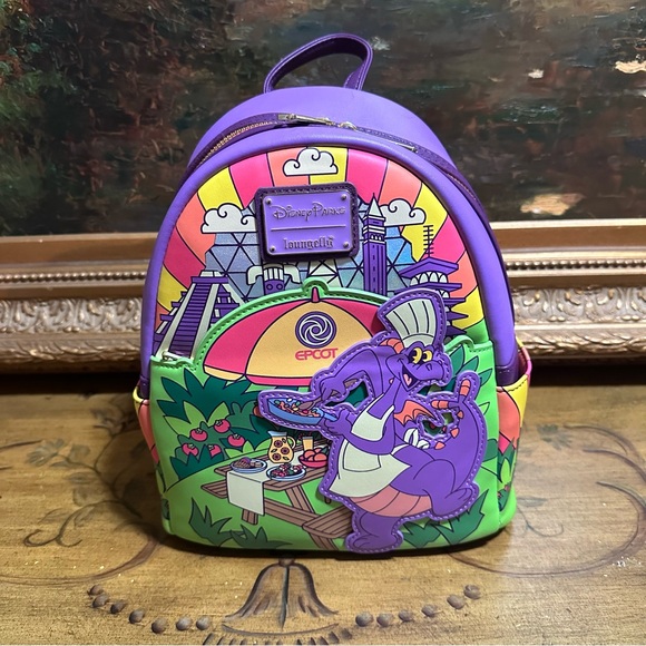 Disney Parks Backpack Loungefly 2024 Epcot Food & Wine Festival Chef Figment NWT - Picture 3 of 17